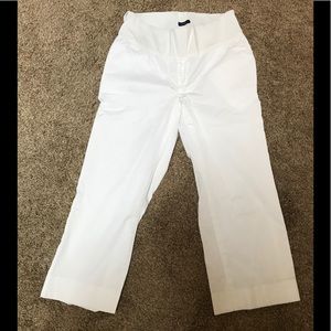 Gap maternity white capri pants size 8